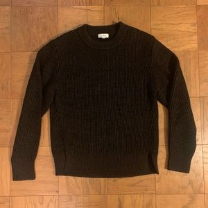COS Atelier “The Paneled Wool Sweater - Dark Brown Mélange” - M